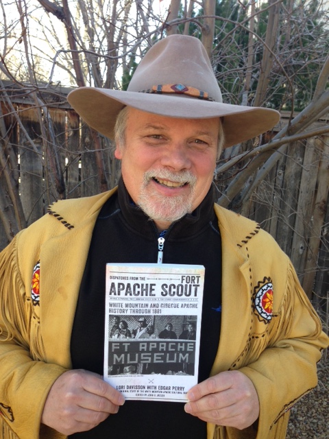 Bestselling, Award-Winning Thriller Author Samuel Marquis with his new copy of "Dispatches from the Fort Apache Scout" - Louisville, Colorado